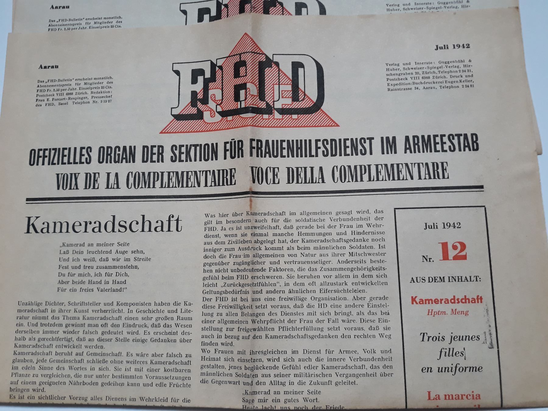 FHD Zeitung 2 Weltkrieg 6 Ausgaben 1942 kaufen auf Ricardo