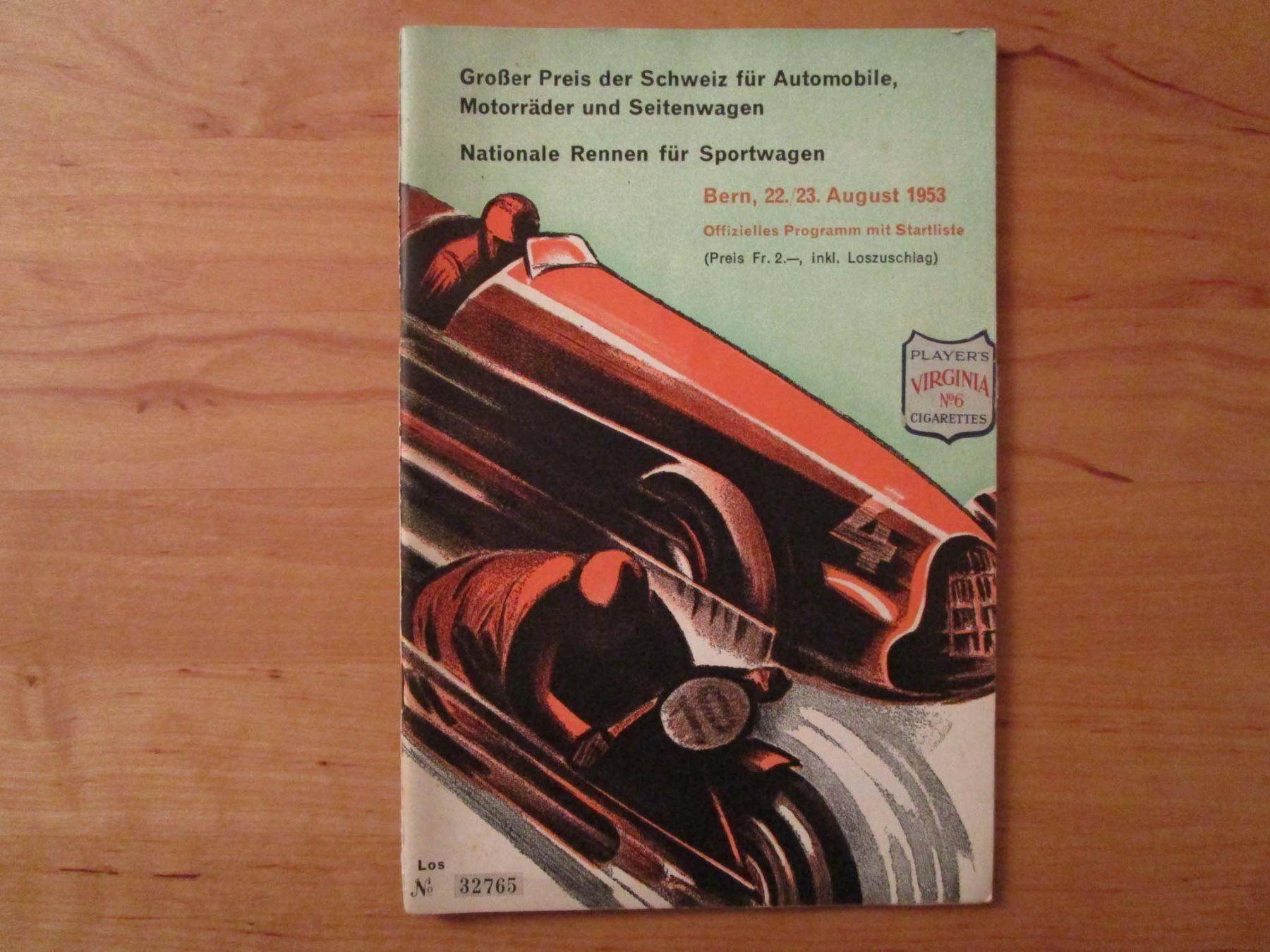 Grand Prix Suisse Bern 1953 Kaufen auf Ricardo