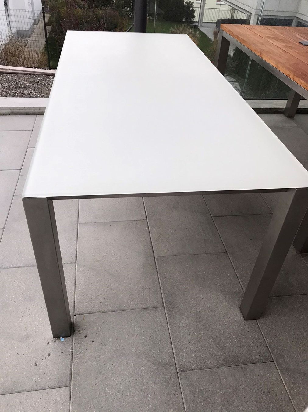 Esstisch Milchglas Edelstahl 200x90 Kaufen Auf Ricardo