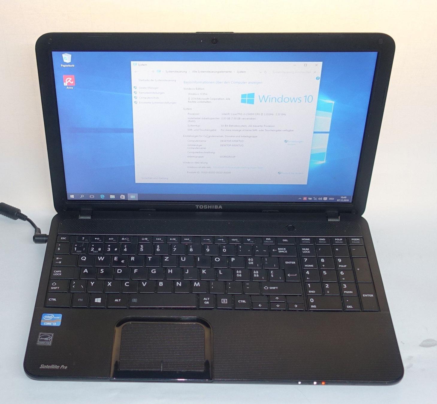 Ноутбук toshiba satellite c850 нет изображения