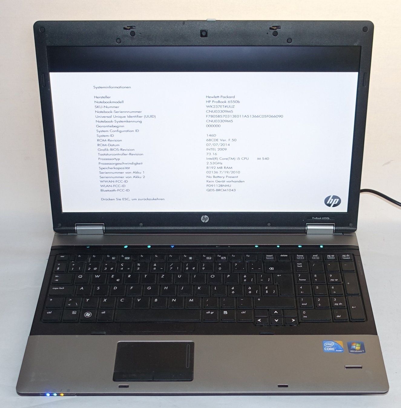 Hp probook 6550b как снять клавиатуру