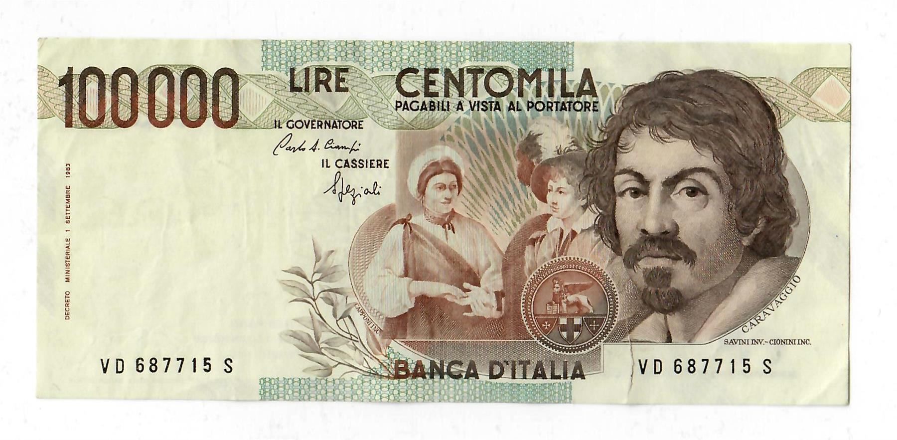 Banknote Italien, 100'000 Lire, 1983 kaufen
