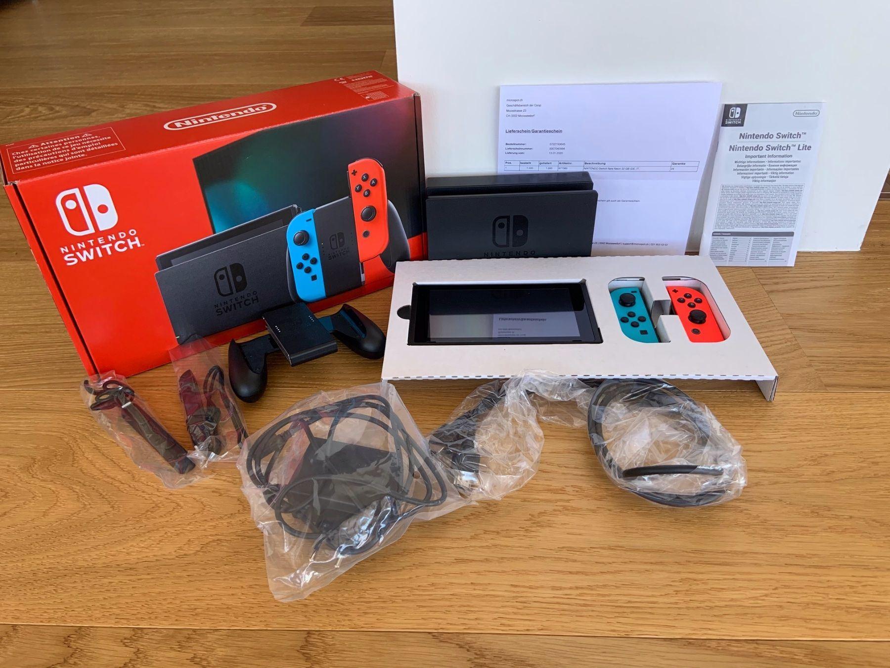 nintendo switch new neon 32 gb