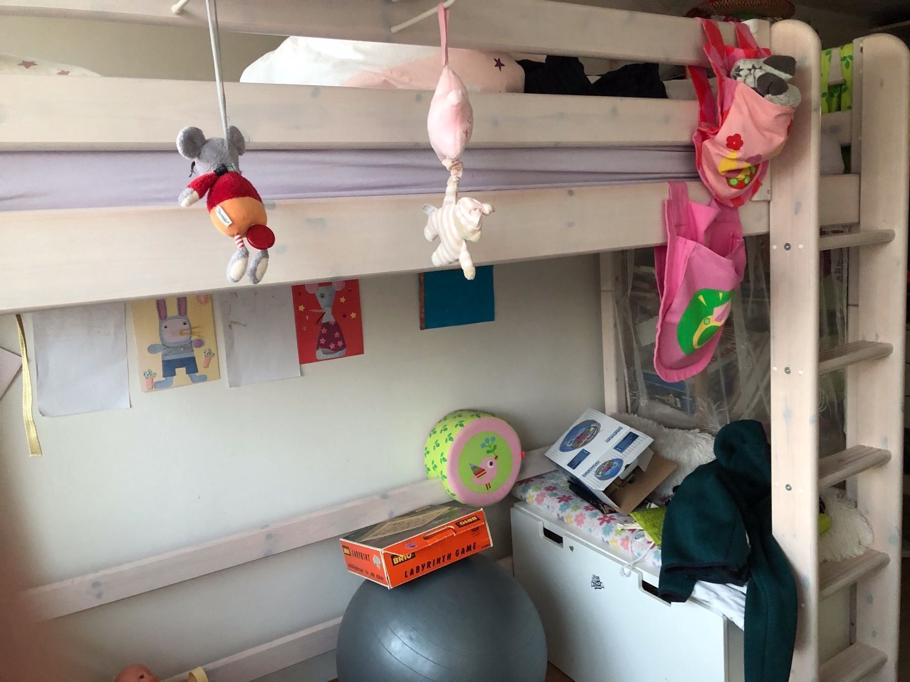 Flexa Hochbett Weiss Massiv Zubehor Kaufen Auf Ricardo