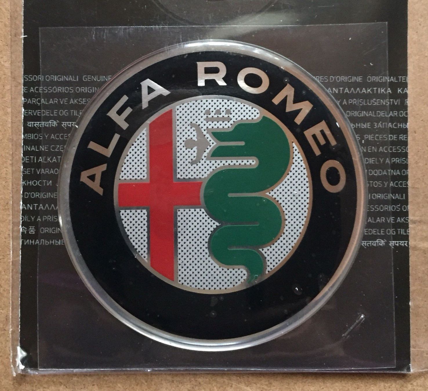 Alfa Romeo 3D Official Old Logo Sticker – 12mm, Made In Italy, Decorative Badge 21845