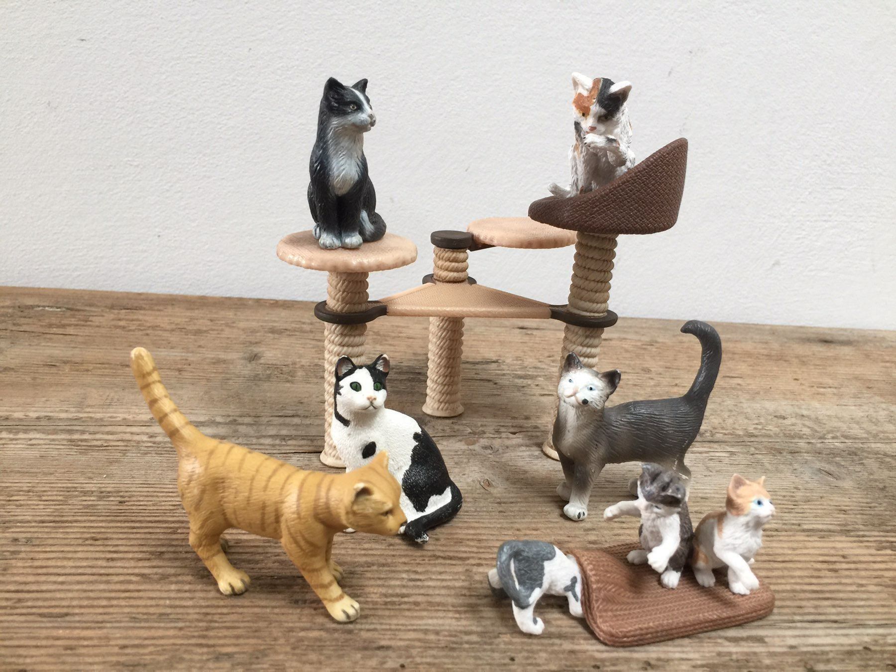 6 Schleich Katzen Katzenbaum Katze Tier | Kaufen auf Ricardo