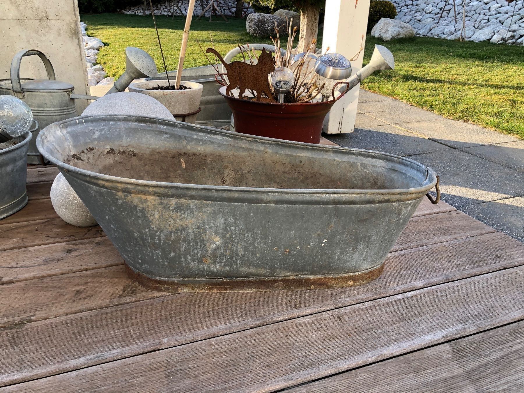 Alte Zink Kinderbadewanne zum bepflanzen | Kaufen auf Ricardo