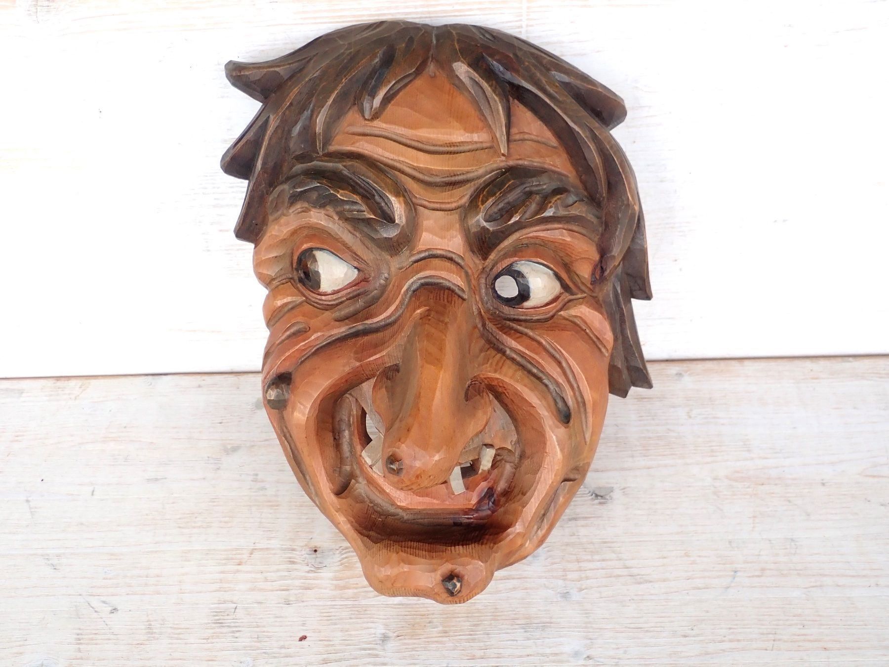 Maske Holzmaske Sargans Flums Fastnacht | Kaufen auf Ricardo