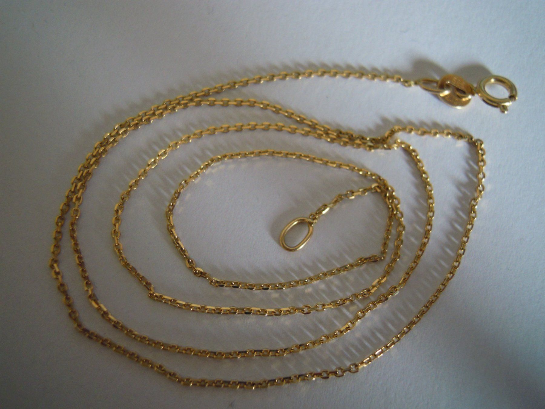 585 er 14 karat goldkette 45 cm lang neu | Kaufen auf Ricardo