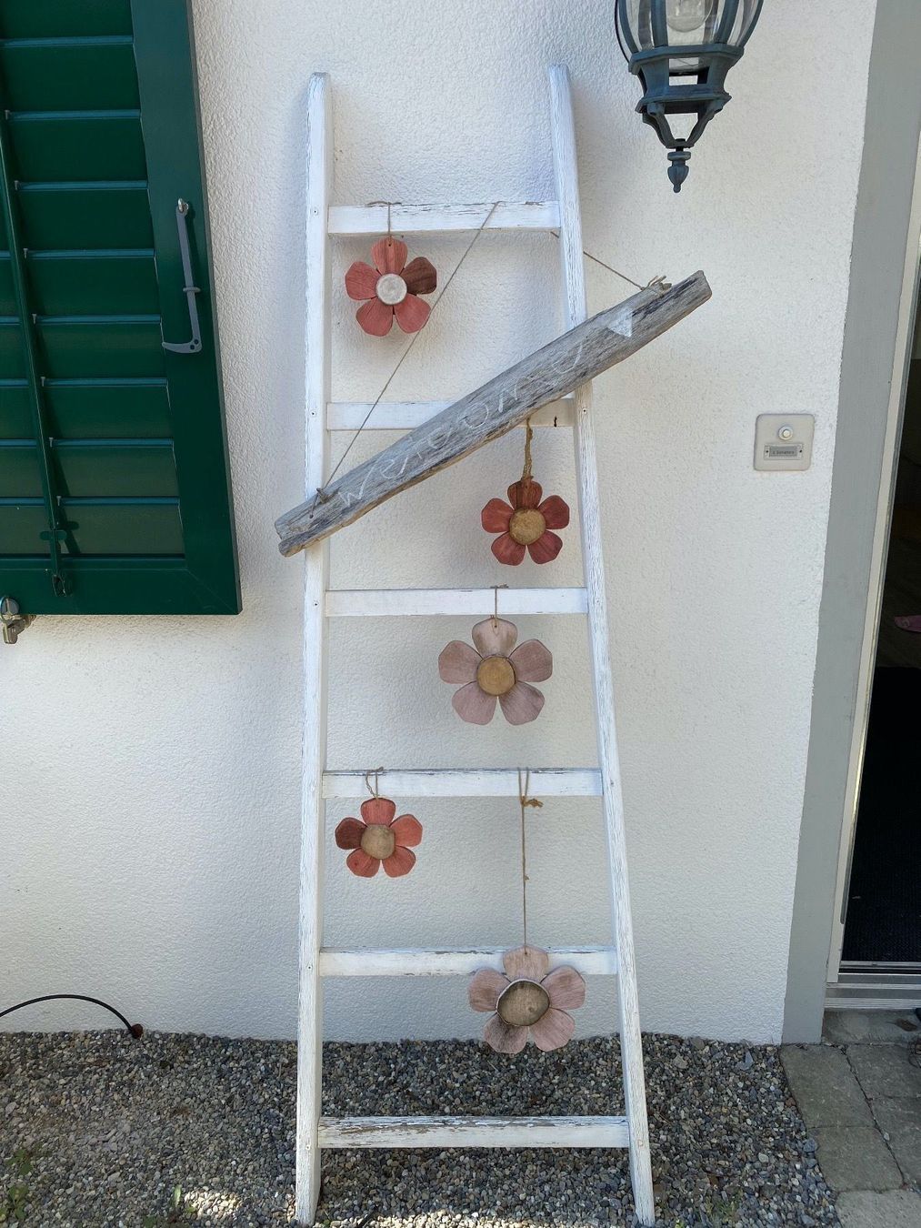 Shabby Chic Garten Deko Leiter Leuchte Kaufen Auf Ricardo