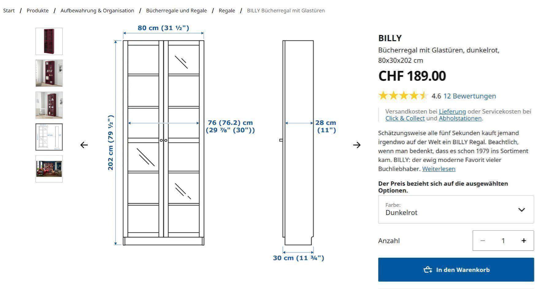 Ikea Billy Regal Schrank Mit Glasturen Kaufen Auf Ricardo