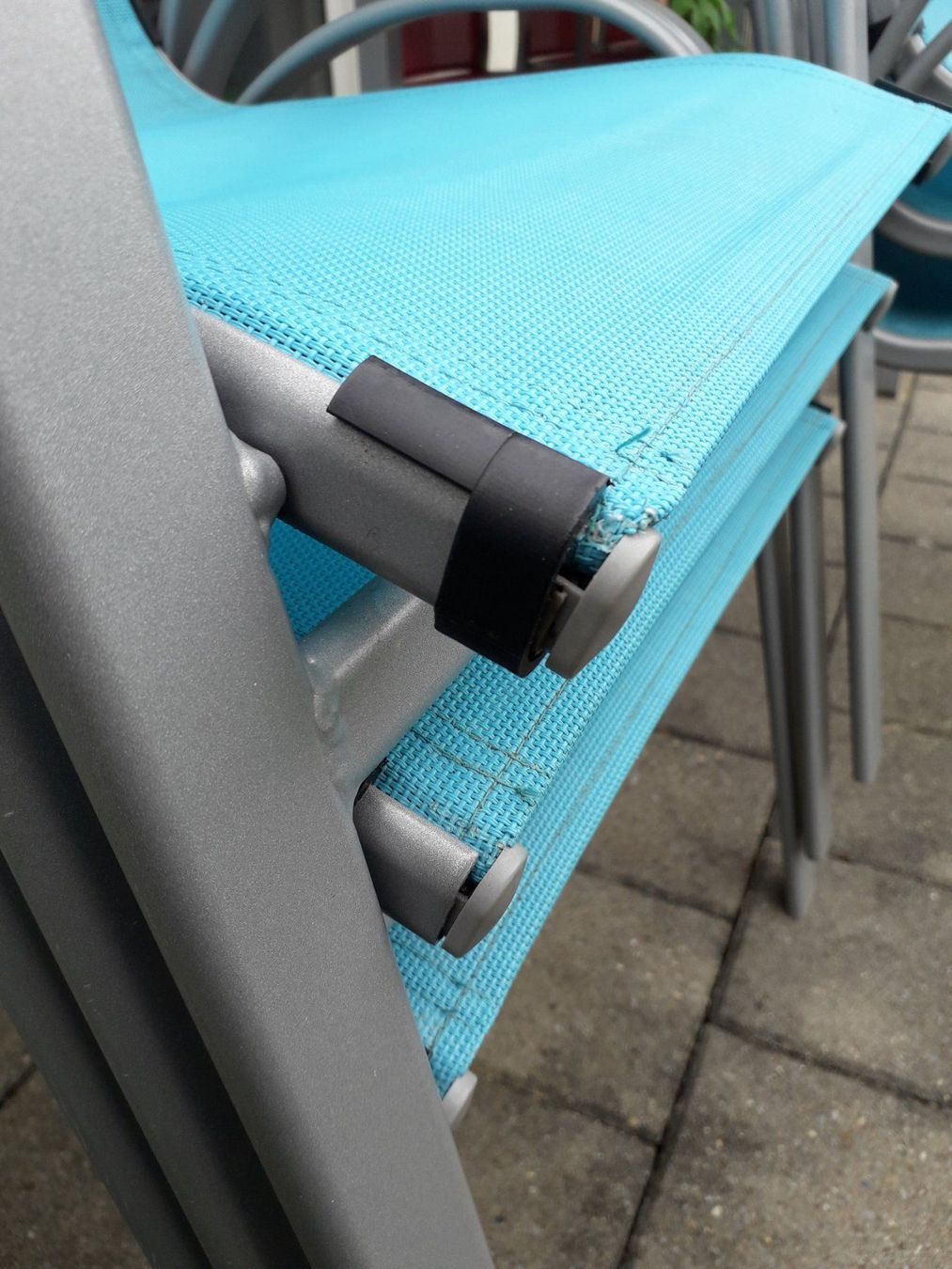 6 türkisfarbene Gartenstühle (Aluminium) | Kaufen auf Ricardo