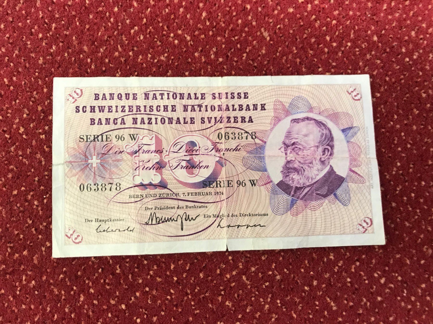 10 Franken Note 1974 Kaufen Auf Ricardo