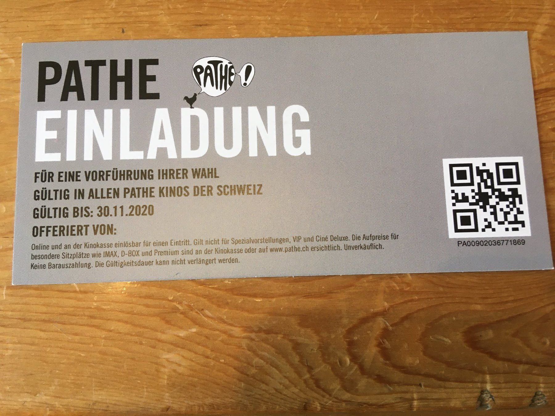 Kino Ticket Pathe Kaufen Auf Ricardo