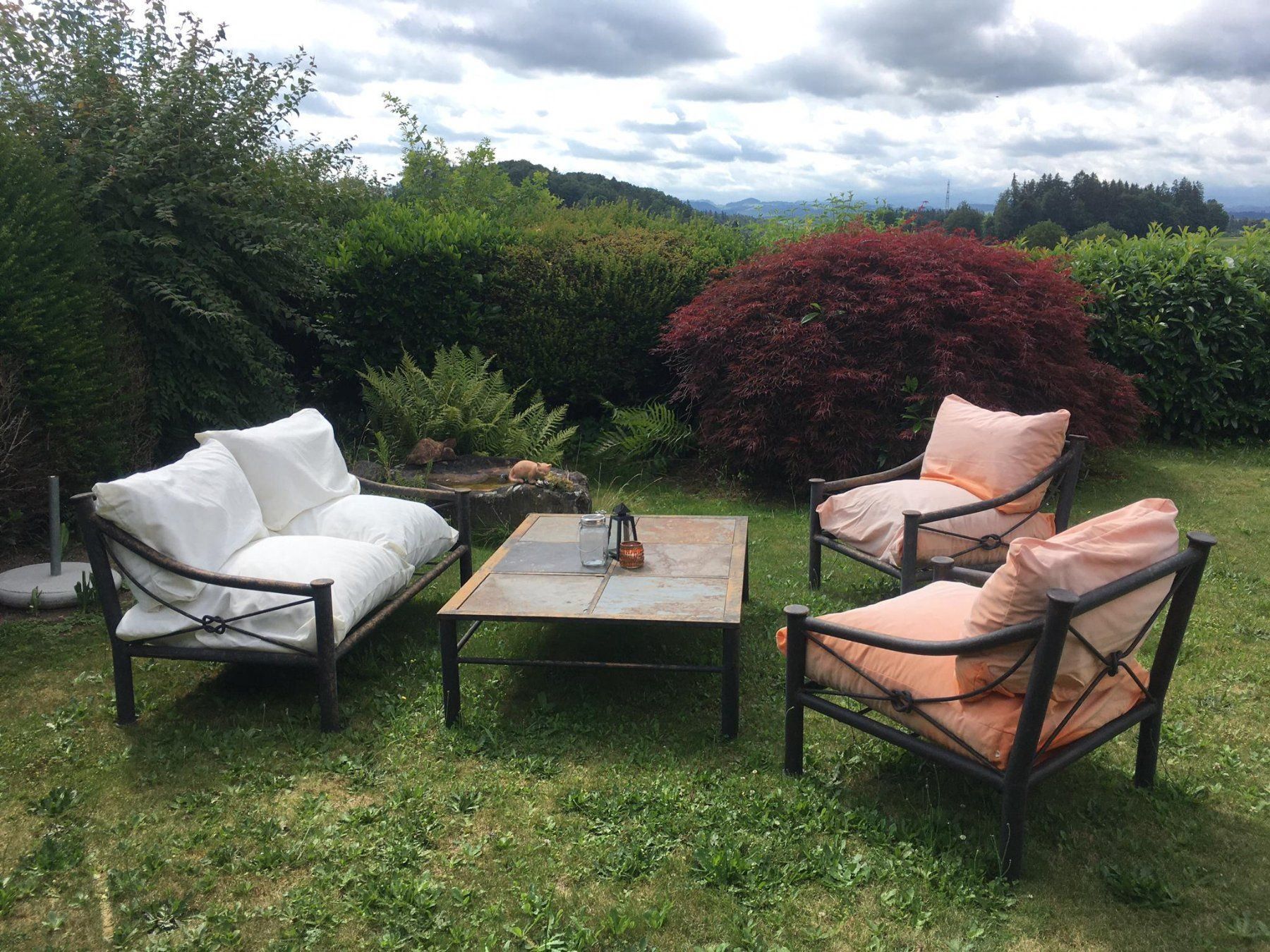 Garten-Lounge-Set mit Kissen und Anzügen kaufen auf Ricardo