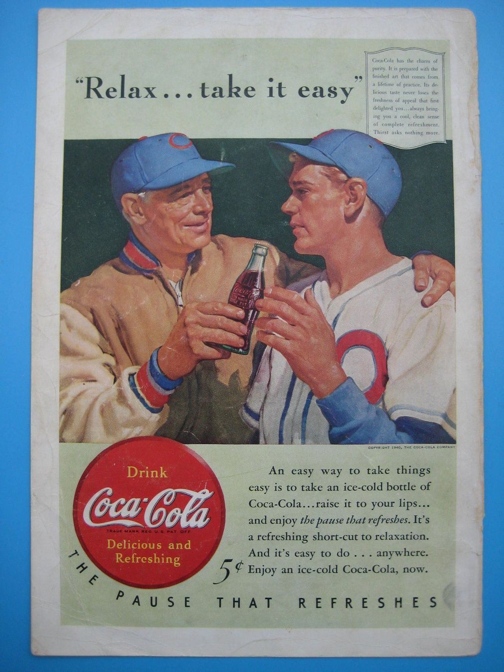 COCA COLA WERBUNG 1940 kaufen auf Ricardo