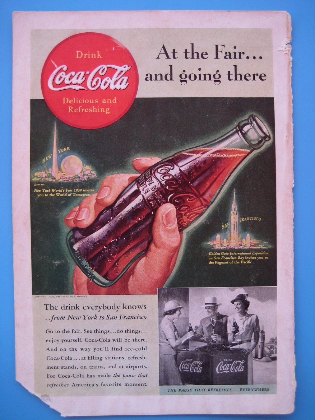 Coca Cola Werbung 1939 Kaufen Auf Ricardo