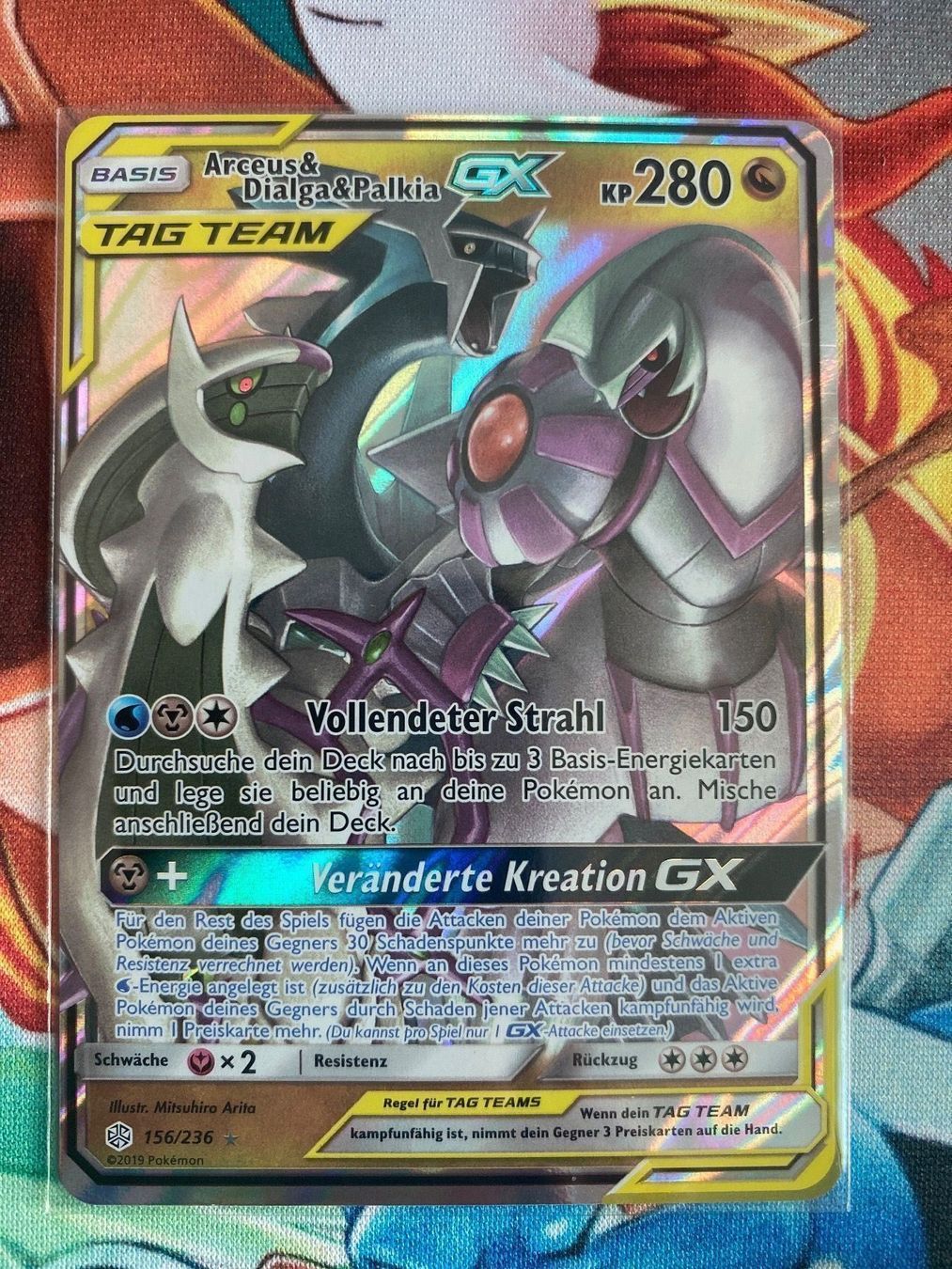 156 236 Tag Teamnm Deutsch Arceus Dialga Palkia Gx Pokemon Karte Pokemon Trading Card Game Creta Toys Hobbies