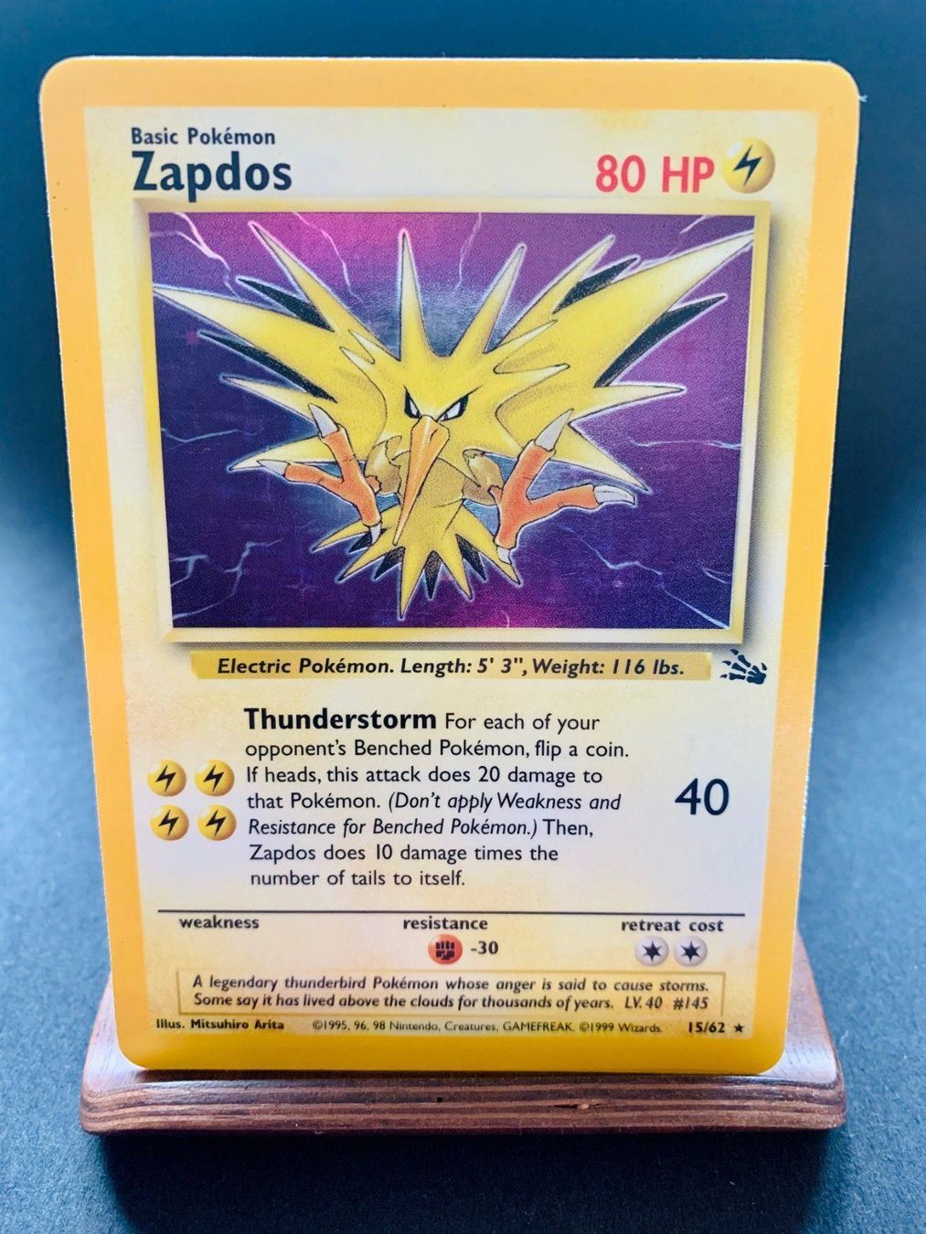 Zapdos Holo Fossil 15 62 Englisch Kaufen Auf Ricardo