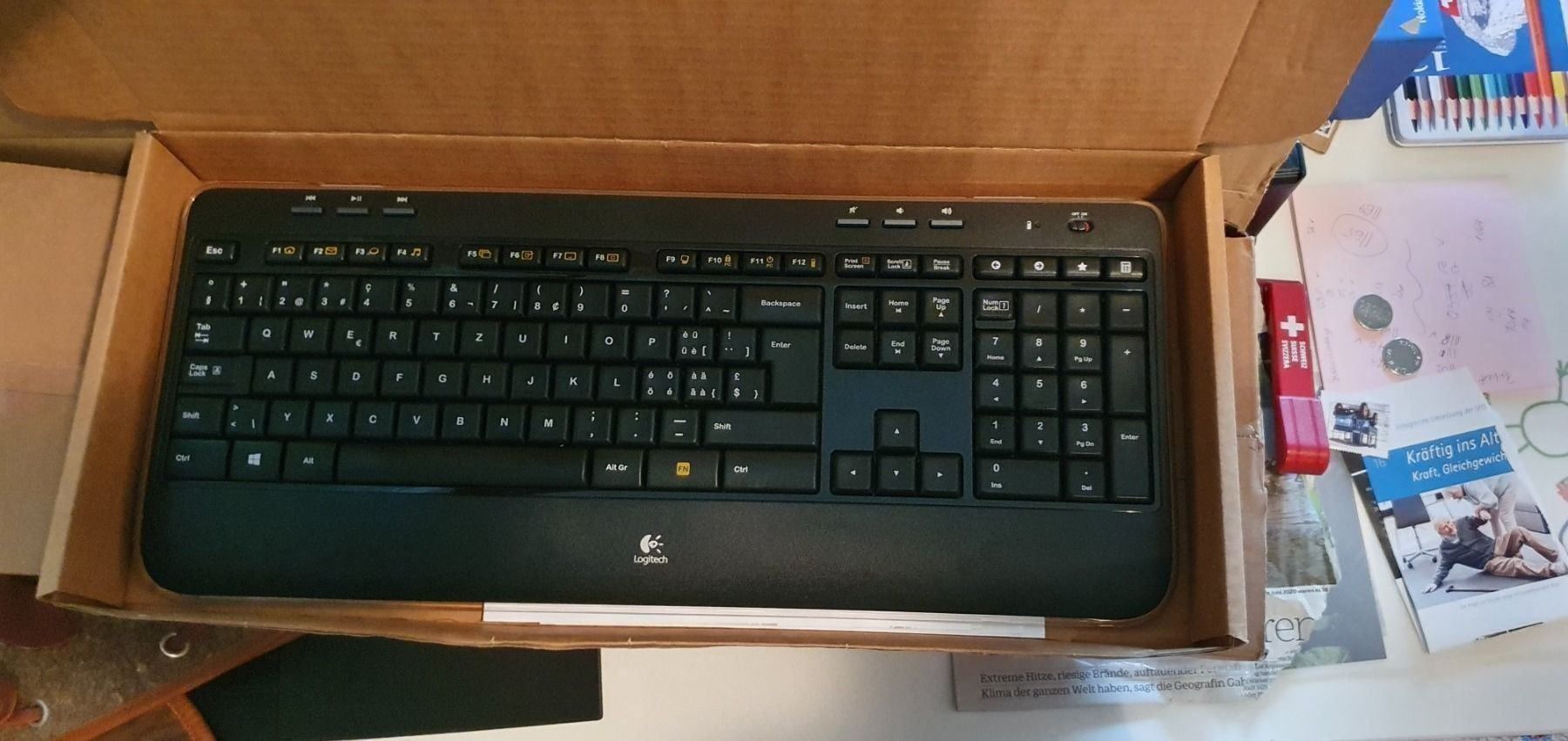 K520 logitech клавиатура как подключить