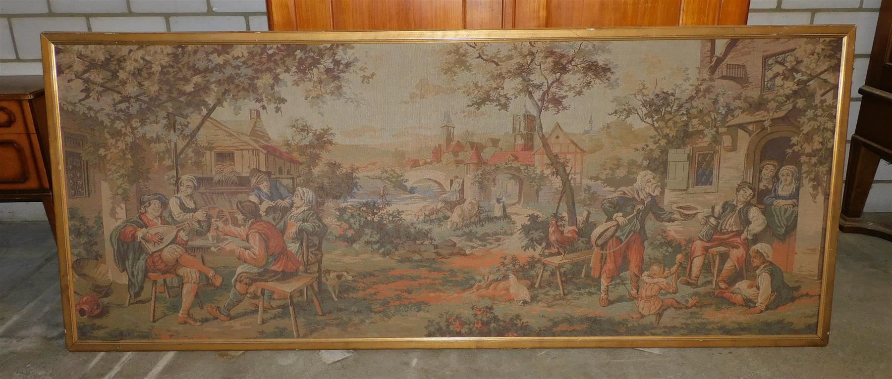 Gobelin 125 cm breit altes Gobelin Bild Kaufen auf Ricardo