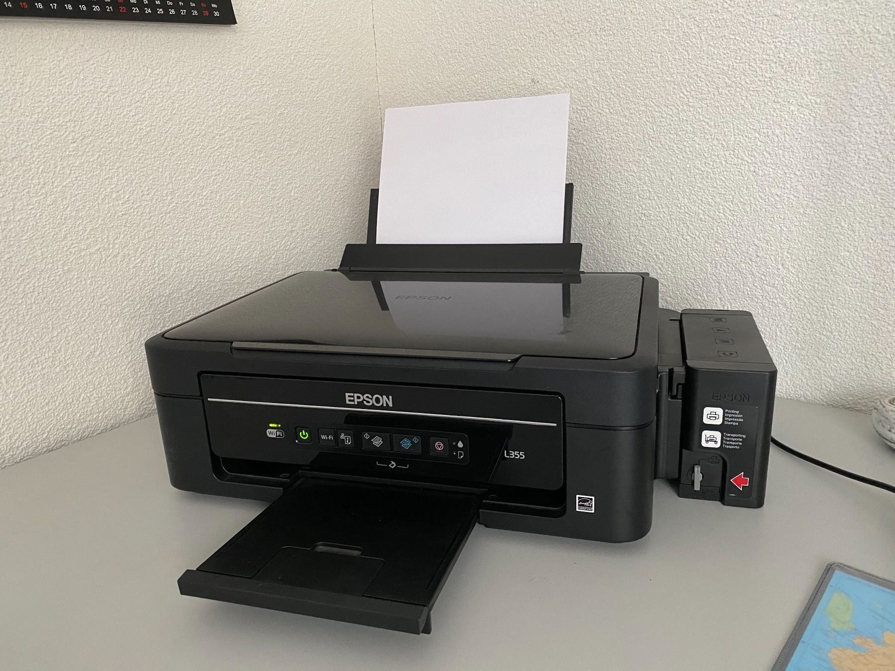 Принтер epson l355 мигает капля и бумага по очереди