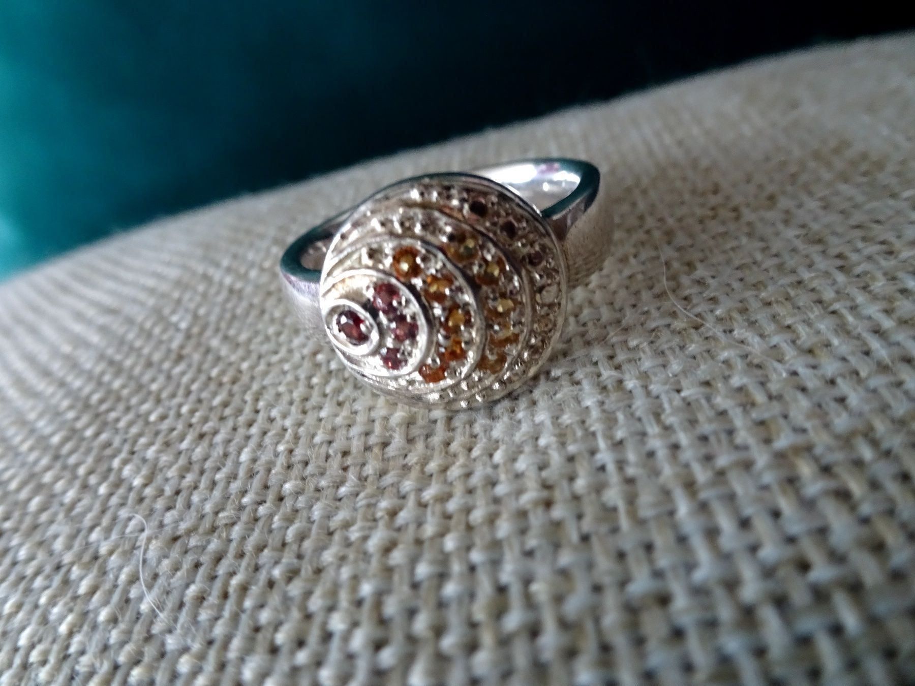 Ring 925 Silber Mit Rubin Und Citrin Kaufen Auf Ricardo