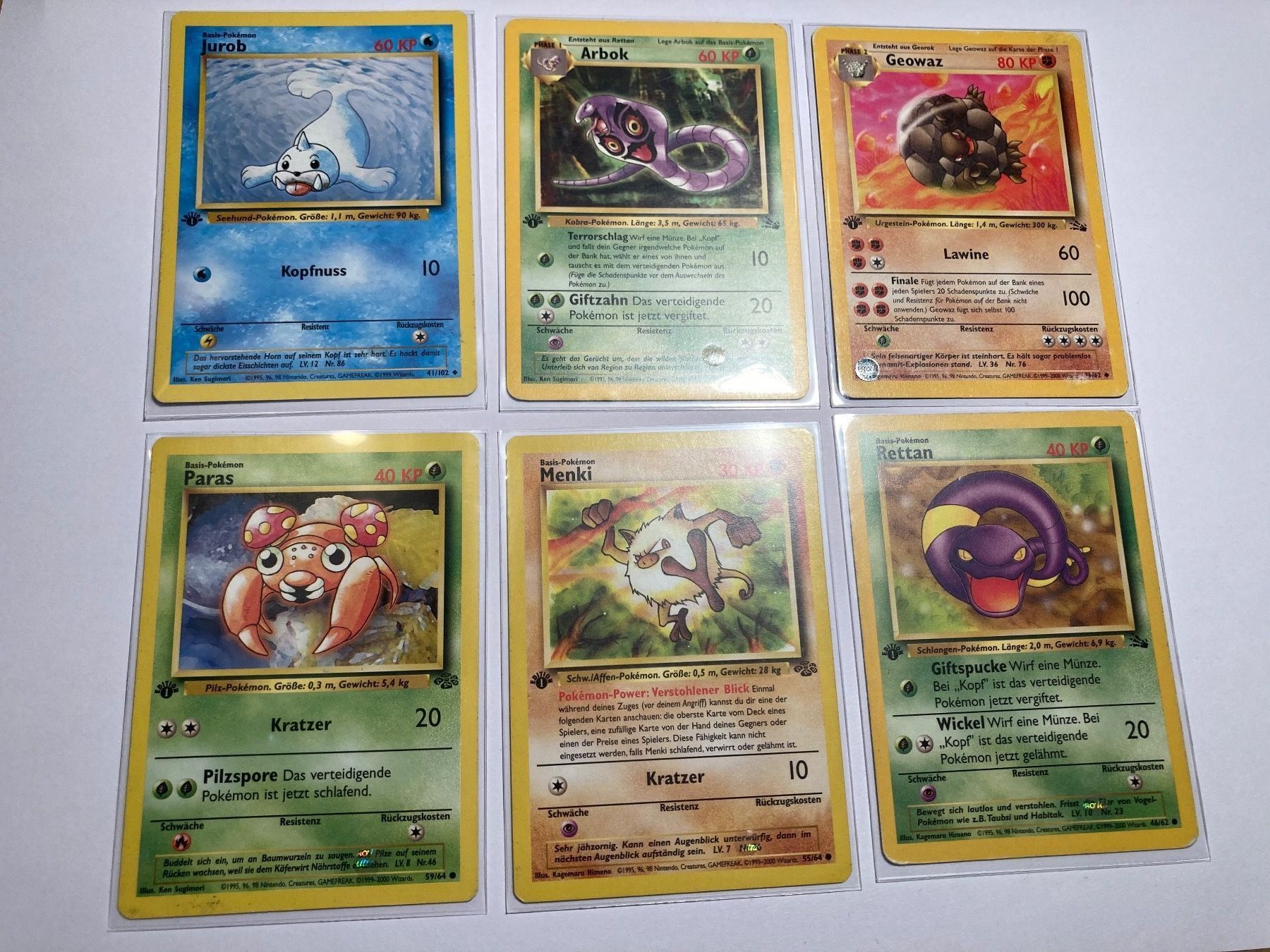 Pokemon 1. Edition Karten 6 Stück | Kaufen auf Ricardo