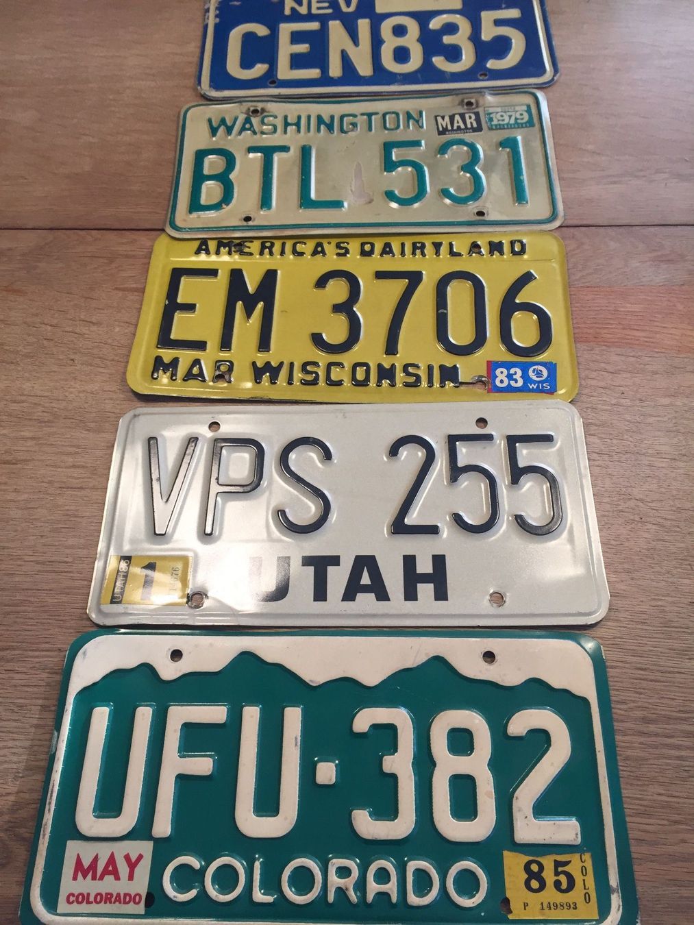 5 alte originale USA Auto Kennzeichen | Kaufen auf Ricardo