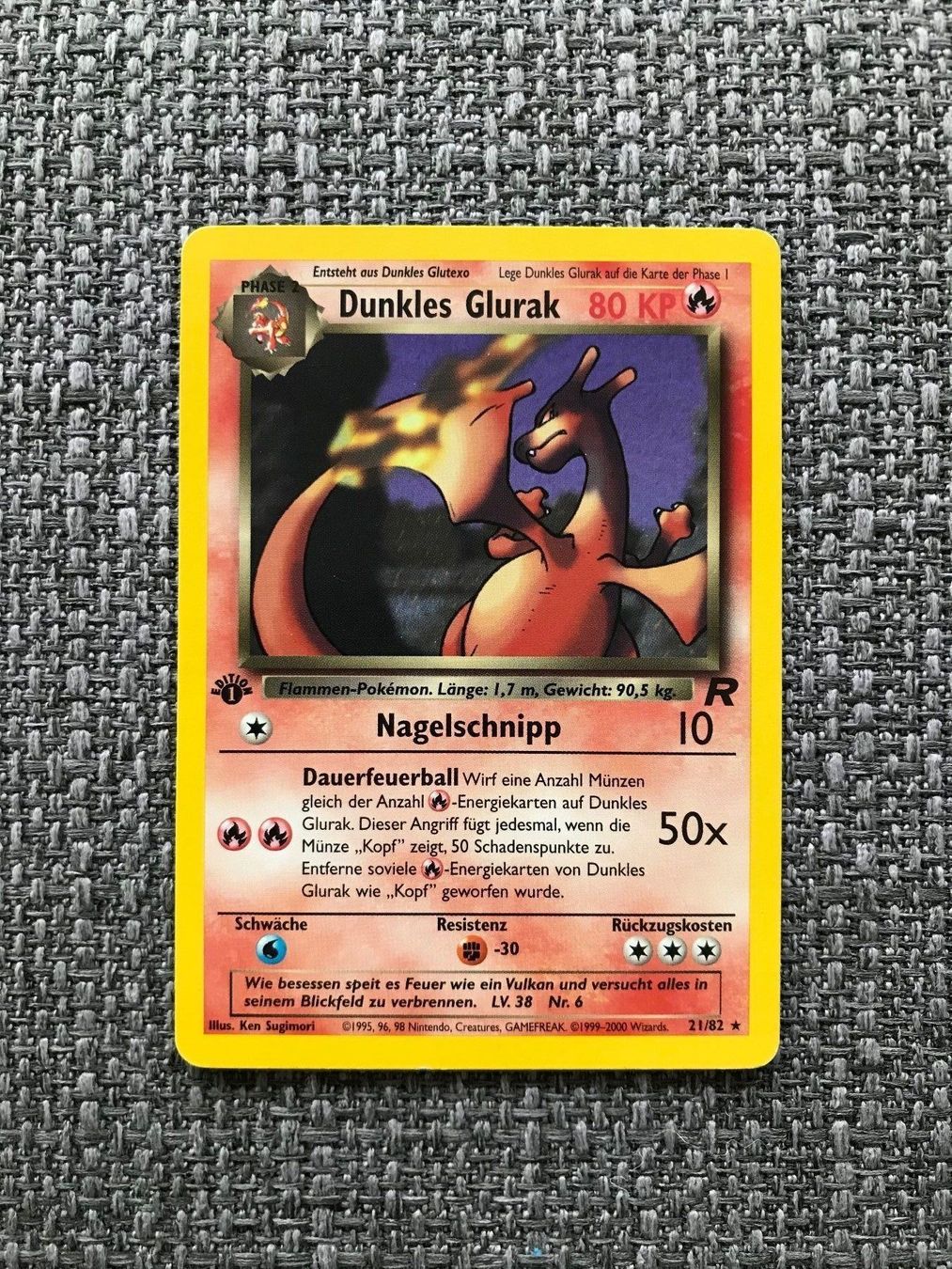 Pokemon Karte Dunkles Glurak 1. Edition Kaufen auf Ricardo