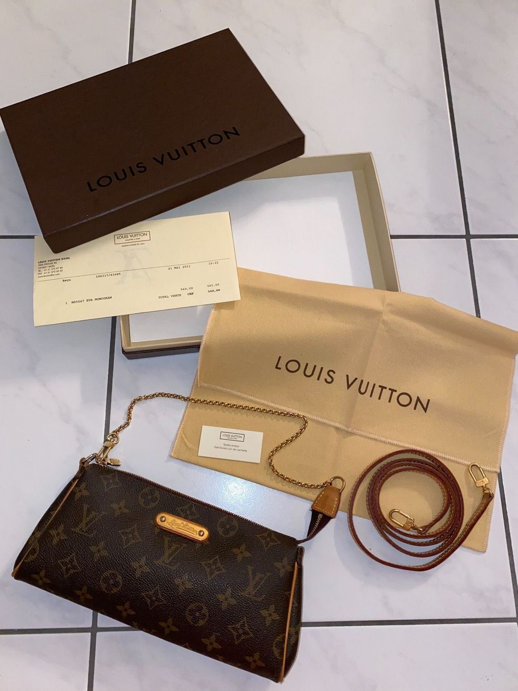 louis vuitton pochette eva monogram