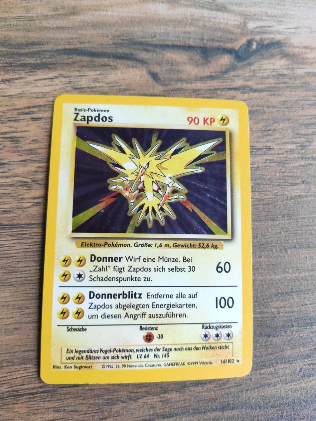 Pokemon Karte Zapdos HOLO (16/102) | Kaufen auf Ricardo