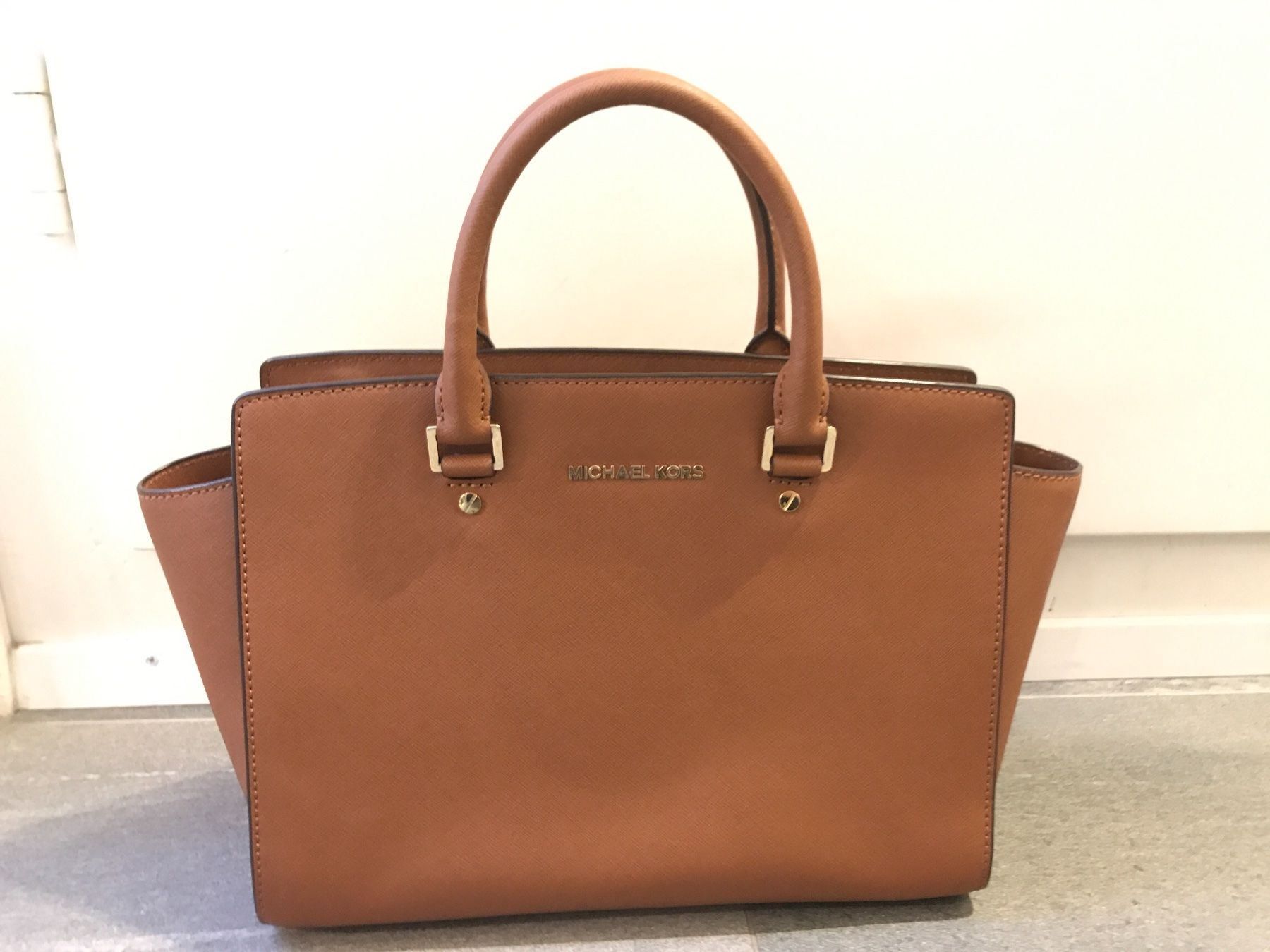 michael kors cognac tote