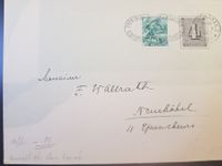 1943 Brief Neuchatel BLOCKAUSSCHNITT W12