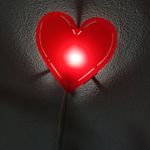 Herz Lampe rot