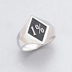 Neu: 1% Ring 925 Silber geschw. Gr. 61
