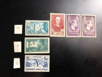 6 timbres 1937 France selon photo