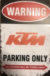 KTM Parking Only Blechschild Motocross