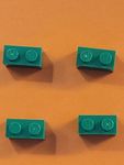 LEGO 4x Briques à 2 tenons verte