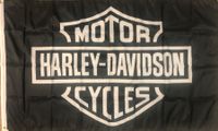 Harley Davidson Fahne Schwarz Weiss USA
