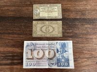 Alte Banknoten 100er und 2x 5er