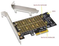 2-Slot PCIe to M.2 (NVMe + SATA) Adapter