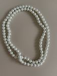 Perlenkette Weiss synthetisch 60 cm lang