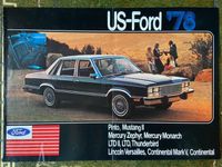 FORD USA Mercury Lincoln 1978 Prospekt