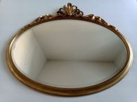 Ovaler Spiegel goldfarbig
