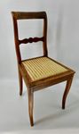 2x Antike Biedermeier Stühle mit Stoff