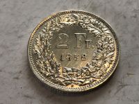 Schweiz 2 Franken 1958 Silber Rar