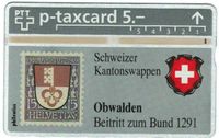 45 Taxcard PTT 5, Schweiz Telefonkarte Sieger Dinosaurier p 