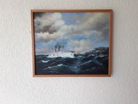 Gemälde mit Schiff auf See