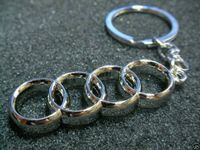 Audi Schlüsselanhänger Ringe Maße50x18mm